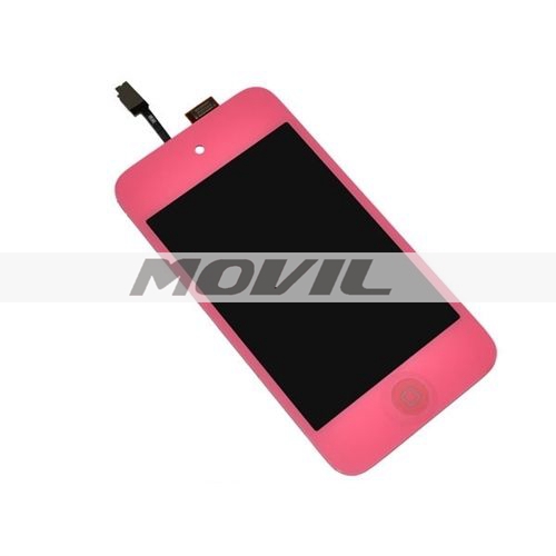 Pink 4th gen Apple ipod screen replacement and digitizer with tools
